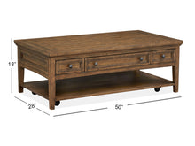 Load image into Gallery viewer, Bay Creek Rectangular Cocktail Table W/Casters
