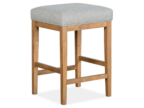 Lindon Stool W/Grey Upholstered Seat image