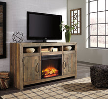 Load image into Gallery viewer, Sommerford 62&quot; TV Stand with Electric Fireplace
