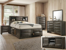 Load image into Gallery viewer, Crown Mark Emily King Captain&#39;s Storage Bed in Grey
