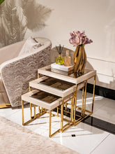 Load image into Gallery viewer, AICO Carmela Nesting Tables in Shimmer Ivory image

