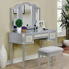 Load image into Gallery viewer, CLARISSE Silver Vanity w/ Stool image
