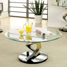 Load image into Gallery viewer, NOVA Satin Plated/Black Coffee Table
