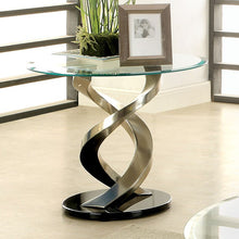 Load image into Gallery viewer, NOVA Satin Plated/Black End Table
