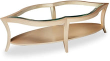 Load image into Gallery viewer, AICO Malibu Crest Cocktail Table w/Glass in Chardonnay 9007204-822 image
