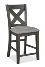 Load image into Gallery viewer, Crown Mark Furniture Rufus Counter Height Chair in Dark Gray (Set of 2) image
