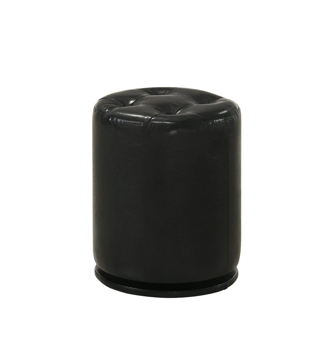 MORGAN ROUND SWIVEL STOOL BLACK