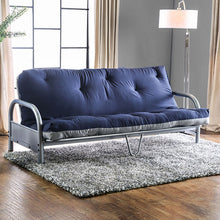 Load image into Gallery viewer, Aksel Black/Red Futon Mattress, Navy &amp; Gray image
