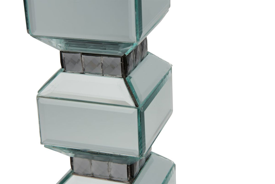 AICO Montreal 3-Tier Mirrored Candle Holder w/Crystal Accents (2/pack) image