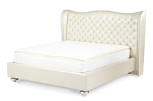 Load image into Gallery viewer, AICO Hollywood Swank Cal King Upholstered Platform Bed in Pearl image
