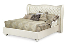 Load image into Gallery viewer, AICO Hollywood Swank Cal King Upholstered Platform Bed in Pearl
