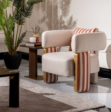 Load image into Gallery viewer, AICO Furniture Amora Chair Ash in Eggshell Walnut
