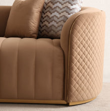 Load image into Gallery viewer, AICO Furniture Ariana Sofa in Caramel Gold
