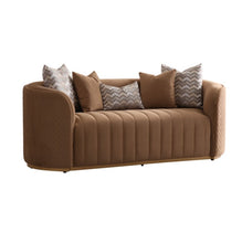 Load image into Gallery viewer, AICO Furniture Ariana Loveseat in Caramel Gold

