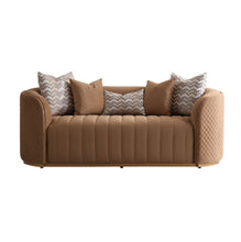 Load image into Gallery viewer, AICO Furniture Ariana Loveseat in Caramel Gold image
