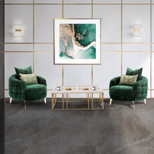 Load image into Gallery viewer, AICO Furniture Celine Chair in Emerald/Gold
