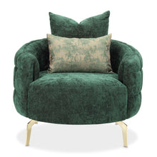 Load image into Gallery viewer, AICO Furniture Celine Chair in Emerald/Gold
