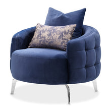 Load image into Gallery viewer, AICO Furniture Celine Chair in Indigo/Silver image
