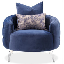 Load image into Gallery viewer, AICO Furniture Celine Chair in Indigo/Silver
