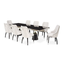 Load image into Gallery viewer, AICO Furniture Carmela Dining Arm Chair (Set of 2) in Glossy Charcoal Sand

