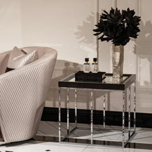 Load image into Gallery viewer, AICO Furniture Carmela End Table in Glossy Charcoal Sand
