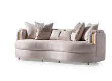 Load image into Gallery viewer, AICO Carmela Sofa Almond in Shimmer Ivory
