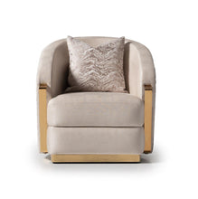 Load image into Gallery viewer, AICO Carmela Accent Chair in Shimmer Ivory LFR-CRMA816-AMD-806 image
