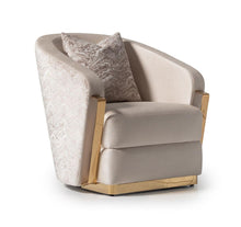 Load image into Gallery viewer, AICO Carmela Accent Chair in Shimmer Ivory
