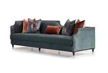Load image into Gallery viewer, AICO La Francaise Mansion Sofa in Azure/Black
