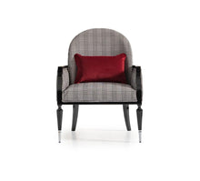 Load image into Gallery viewer, AICO La Francaise Accent Chair in Domino/Black image
