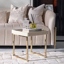Load image into Gallery viewer, AICO Furniture Lisbon Side Table in Silken Matte Cream
