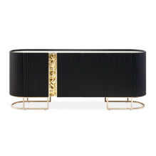 Load image into Gallery viewer, AICO Furniture Lisbon Console Table in Silken Matte Black
