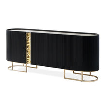 Load image into Gallery viewer, AICO Furniture Lisbon Console Table in Silken Matte Black image
