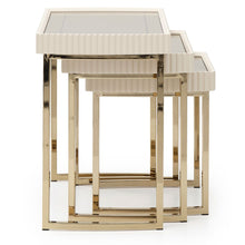 Load image into Gallery viewer, AICO Lisbon Nesting Tables in Silken Matte Cream
