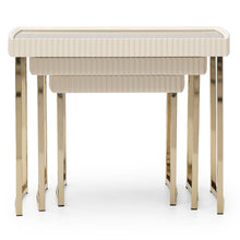 Load image into Gallery viewer, AICO Lisbon Nesting Tables in Silken Matte Cream
