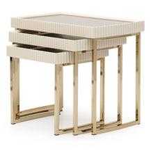 Load image into Gallery viewer, AICO Lisbon Nesting Tables in Silken Matte Cream
