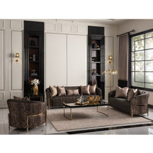 Load image into Gallery viewer, AICO Furniture Lisbon Loveseat in Onyx Gold
