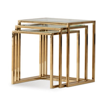 Load image into Gallery viewer, AICO Furniture Savannah Breeze 3pc Nesting Tables Set in Bright Gold image
