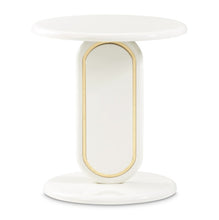 Load image into Gallery viewer, AICO Furniture Sassani Accent Table in Pearl White/Gold
