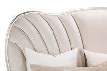 Load image into Gallery viewer, AICO London Place Queen Upholstered Panel Bed in Creamy Pearl
