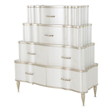 Load image into Gallery viewer, AICO London Place Tiered 6-Drawer Chest in Creamy Pearl 9004070-112 image
