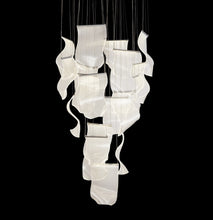 Load image into Gallery viewer, AICO Furniture Lighting Sheer Waves 18 Light Round LED Chandelier with Gold Accent/Chrome
