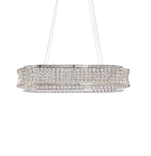 Load image into Gallery viewer, AICO Furniture Lighting Galaxy Oval LED Chandelier in Chrome image
