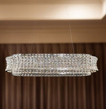 Load image into Gallery viewer, AICO Furniture Lighting Galaxy Oval LED Chandelier in Chrome
