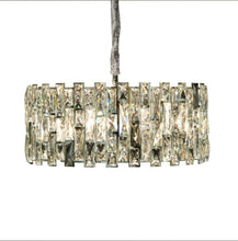 Load image into Gallery viewer, AICO Furniture Lighting Baguette 8 Light Chandelier in Clear image
