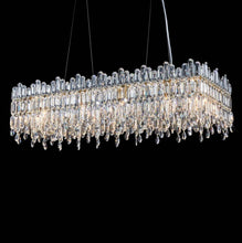 Load image into Gallery viewer, AICO Furniture Lighting Royal Crown Rectangular 12 Light Chandelier in Clear image

