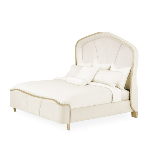 AICO Malibu Crest Cal King Curved Panel Bed in Chardonnay image