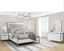 Load image into Gallery viewer, AICO Marquee Eastern King Panel Bed in Cloud White
