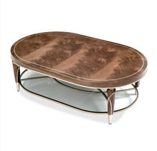 Load image into Gallery viewer, AICO Villa Cherie Oval Cocktail Table in Hazelnut
