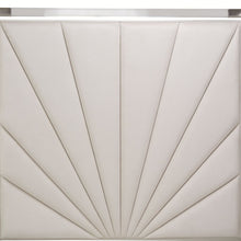 Load image into Gallery viewer, AICO Penthouse/Lanterna King Canopy Channel Tufted Upholstered Bed in Silver Mist

